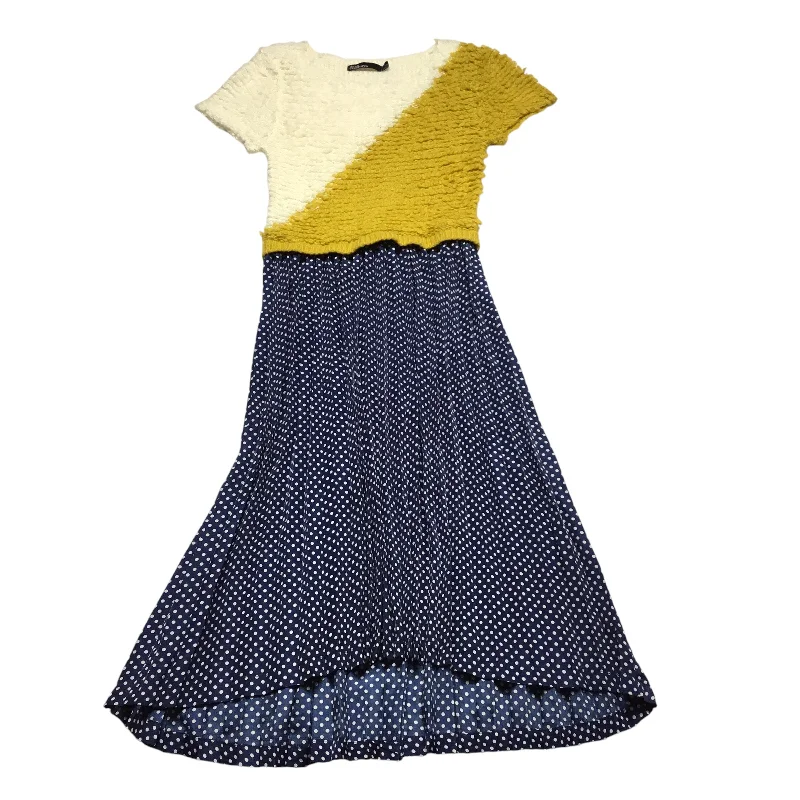 Dress Casual Midi By Cmc In Yellow, Size: S