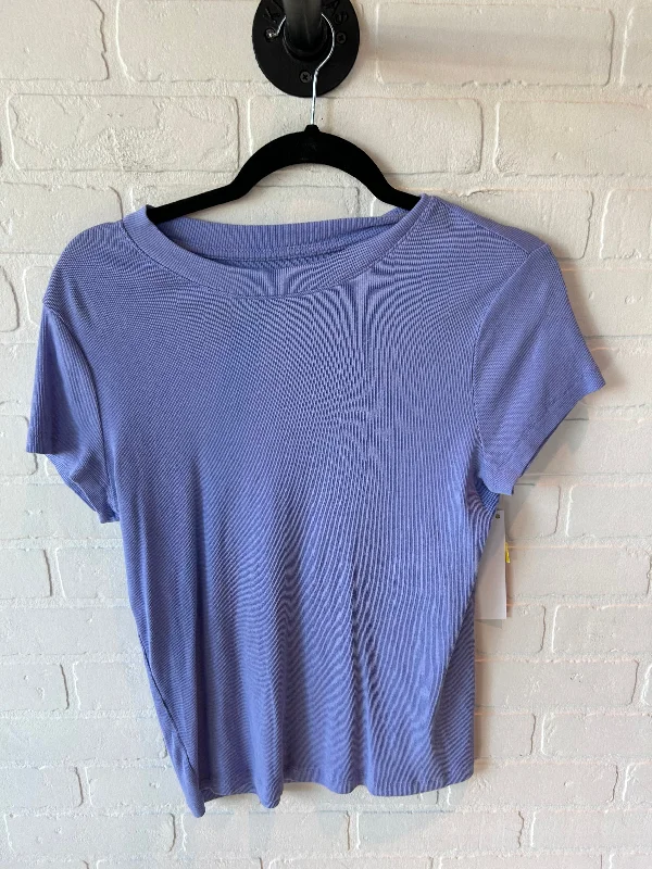 Top Short Sleeve Basic By A New Day In Purple, Size: L