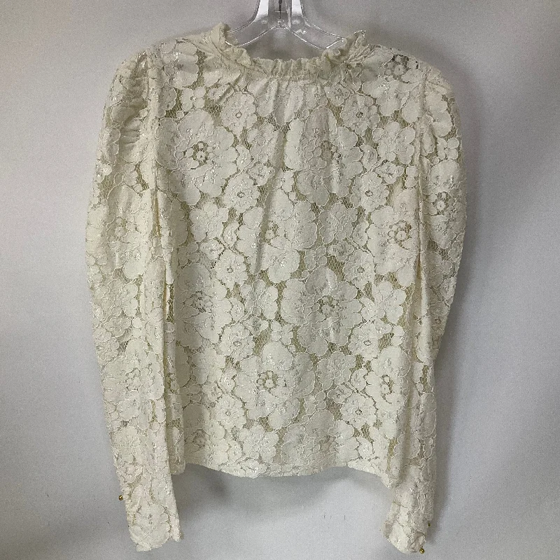 Blouse Long Sleeve By Wayf In White, Size: S