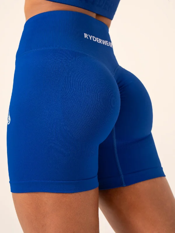 Lift BBL Scrunch Seamless Shorts - Cobalt Blue