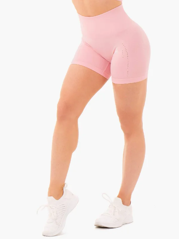 Seamless Staples Shorts - Baby Pink Marl