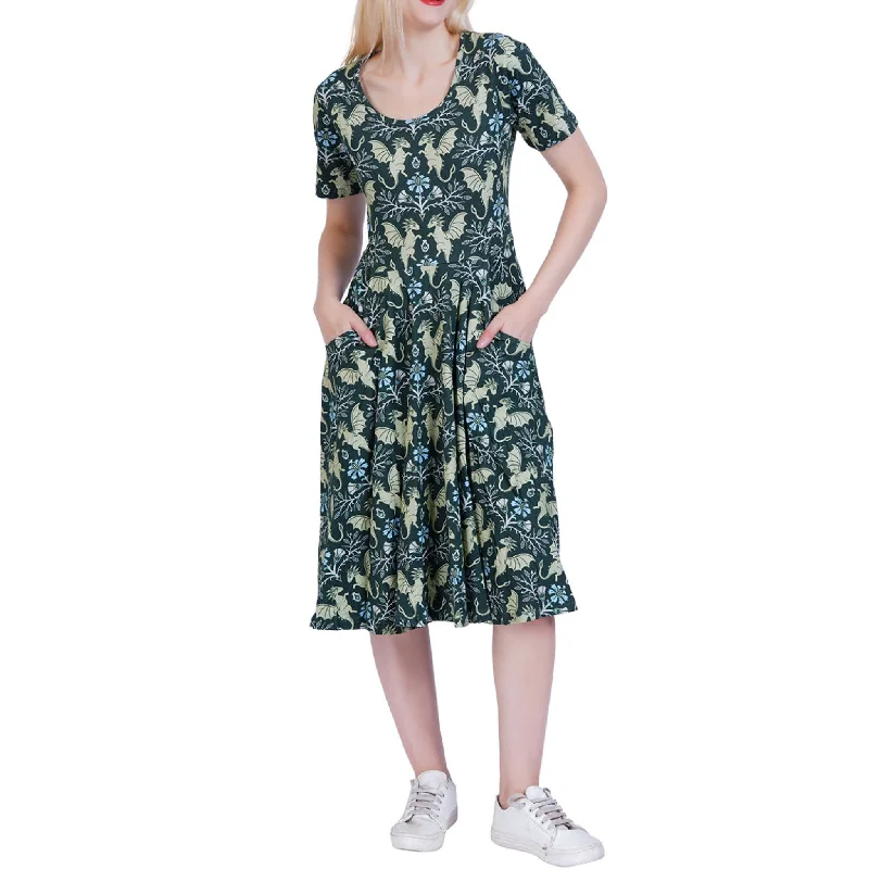 Dragons Damask Twirl Dress