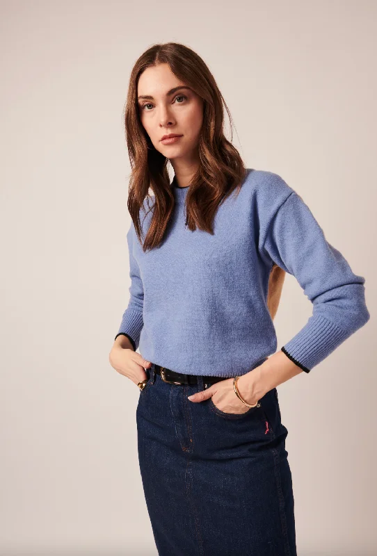 Leia Colorblock Sweater - Neptune Camel