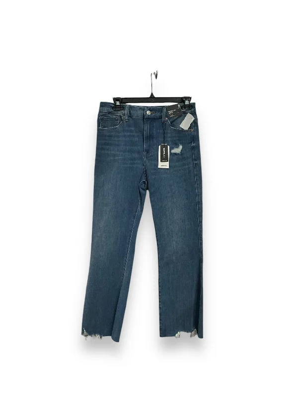 Jeans Straight By Express In Blue Denim, Size: 8