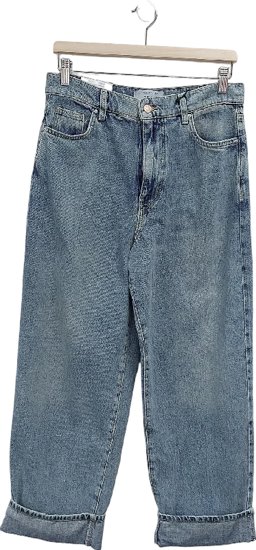 New Look Blue Honey Skater Turn Up Jean UK 10