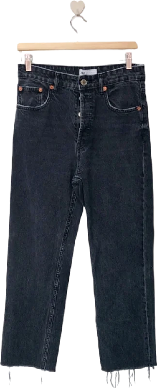 Zara Black Straight Leg Jeans UK 10