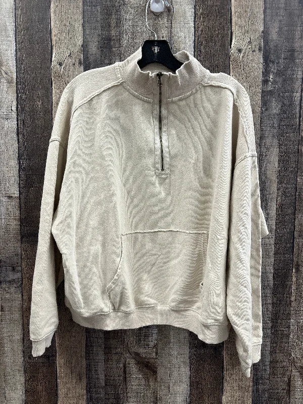 Top Long Sleeve By Aerie In Beige, Size: M