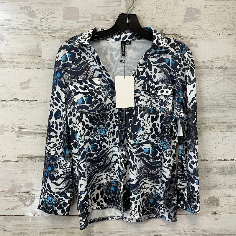 Top Long Sleeve By Ethyl In Animal Print, Size: M