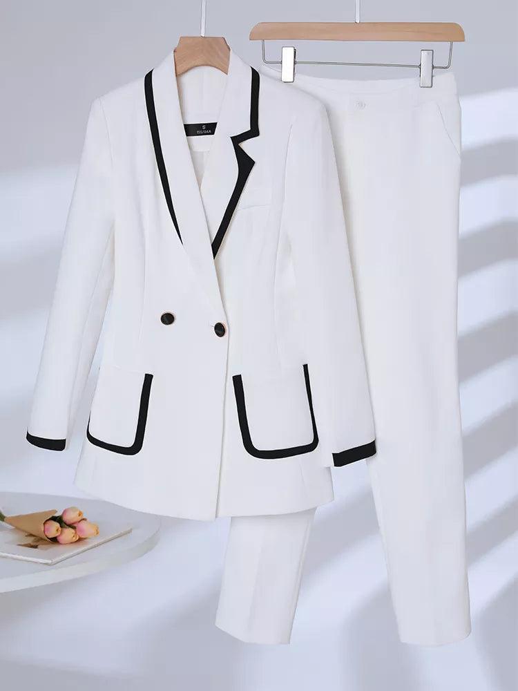 Chic Formal Women Pant Suit, Double Breasted Suit