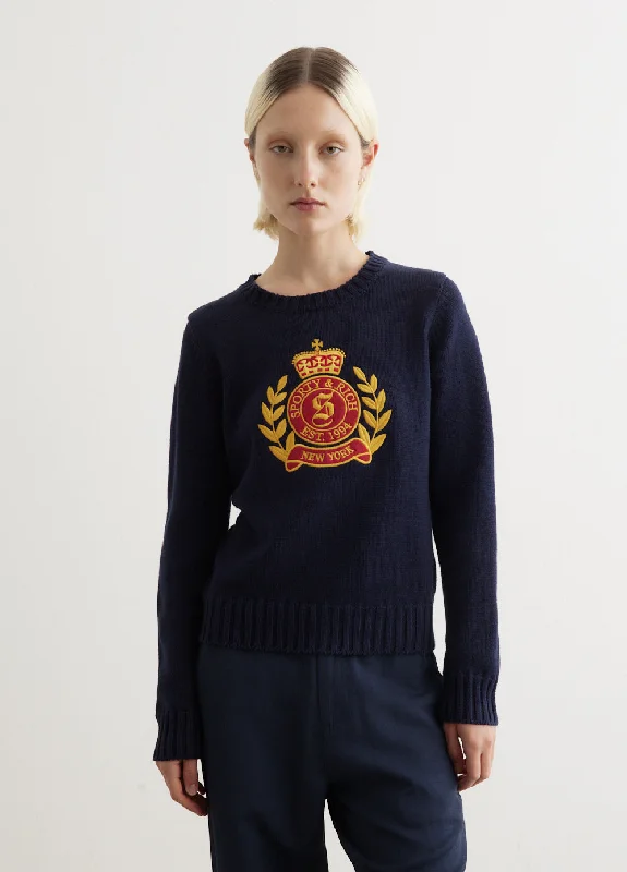 NY Crest Knitted Crewneck